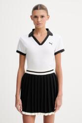 PUMA női pamut póló Wardrobe Essential Polo - fehér S