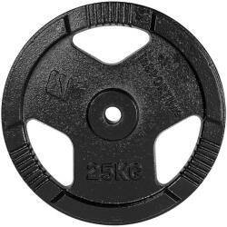 inSPORTline Öntöttvas súlytárcsa inSPORTline Hamerton Black 25 kg 30 mm, kopásgátló bevonat, praktikus fogantyú, hosszú élettartam Súlytárcsa