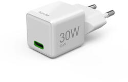 Hama Super-Mini hálózati gyorstöltő USB-C GaN PD 30W - fehér (00201982) (00201982)