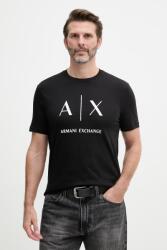 Giorgio Armani Póló férfi pamut - fekete XL - answear - 16 990 Ft