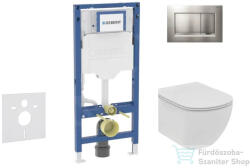 Geberit Duofix falra szerelhető WC szett, Ideal Standard Tesi WC soft close ülőkével, Geberit Sigma 30 matt/fényes króm nyomólappal SANI11CD2114 (SANI11CD2114)
