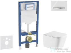 AXO Geberit Duofix falra szerelhető WC szett, Kielle ARKAS I Vortex rimless+ WC softclose ülőkével, Geberit Sigma 50 alpesi fehér/króm nyomólappal, fehér SANI11CA31144 (SANI11CA31144)