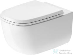Duravit AURENA perem nélküli fali WC ülőke nélkül, HygieneFlush öblítéssel, matt fehér 259809AC00 (259809AC00)