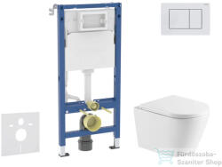 AXO Geberit Duofix Basic falra szerelhető WC szett, Kielle Nefia Vortex rimless+ WC softclose ülőkével, Geberit Delta 30 alpesi fehér nyomólappal SANI11CA31116 (SANI11CA31116)