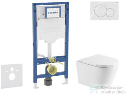 AXO Geberit Duofix falra szerelhető WC szett, Kielle NEFIA Vortex rimless+ WC softclose ülőkével, Geberit Sigma 01 alpesi fehér nyomólappal, fehér SANI11CA31106 (SANI11CA31106)