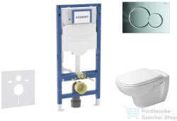 Geberit Duofix falra szerelhető WC szett, Duravit D-Code rimless WC és soft close ülőke, Geberit Sigma 01 fényes króm nyomólappal SANI11CP1101 (SANI11CP1101)