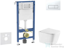 AXO Geberit Duofix Basic falra szerelhető WC szett, Kielle Arkas I Vortex+ WC softclose ülőkével, Geberit Delta 50 alpesi fehér nyomólappal SANI11CA31147 (SANI11CA31147)