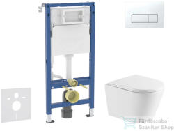 AXO Geberit Duofix Basic falra szerelhető WC szett, Kielle Nefia Vortex rimless+ WC softclose ülőkével, Geberit Delta 50 alpesi fehér nyomólappal SANI11CA31114 (SANI11CA31114)