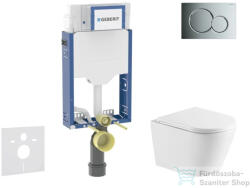 AXO Geberit Kombifix falra szerelhető WC szett, Kielle NEFIA Vortex rimless+ WC softclose ülőkével, Geberit Sigma 01 fényes króm nyomólappal, fehér SANI15CA1140 (SANI15CA1140)
