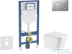 AXO Geberit Duofix falra szerelhető WC szett, Kielle ARKAS I Vortex rimless+ WC softclose ülőkével, Geberit Sigma 01 matt króm nyomólappal, fehér SANI11CA2116 (SANI11CA2116)