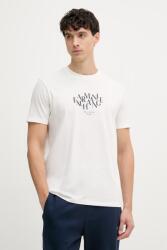 Giorgio Armani férfi pamut póló - bézs XL - answear - 16 990 Ft