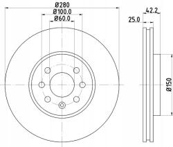 Hella 2 x Féktárcsa 8DD355128-171