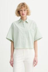 rag & bone női pamut ing Marin - zöld M