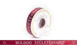  Szatén Szalag 1, 5 cm Széles 25 Méter Rózsaszín Boldog Szülinapot Felirattal (QX441378)