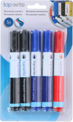  Topwrite Permanent Marker Készlet 5 Darabos Különböző Színekkel (AAE946)