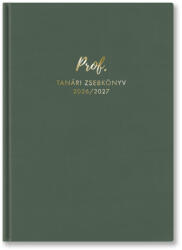  Toptimer Tanári Zsebkönyv A/5 2026-2027 Műbőr Sötét Oliva (P100C601)