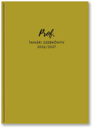 Toptimer Tanári Zsebkönyv A/5 2026-2027 Mustár (P100T901)