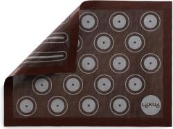 Lékué Microperforated Baking Mat tapadásmentes mikroperforált szilikon sütőlap, kétoldalas forma - éclair és képviselőfánkhoz, 300x400mm, barna - 881367 (LK881367)