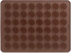 Lékué Silicone Macaron Baking Mat szilikon macaron sütőlap, 24db macaron elkészítéséhez, standard méret - 300x400mm, barna - 880629 (LK880629)