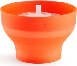 Lékué Mini Microwave Popcorn Maker mini popcorn készítő, fedővel, 700ml, összecsukható, szilikon, piros - 881688 (LK881688)