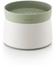 Lékué Microwave Quinoa & Rice Cooker quinoa és rizsfőző tál mikrohullámú sütőbe, 1L-es tartály, szűrős fedővel, hőálló, műanyag, fehér test, zöld fedél - 887864 (LK887864)