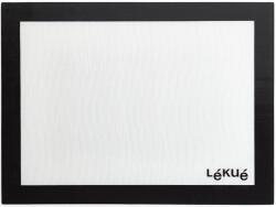 Lékué Silicone Baking Mat szilikon sütőlap, 400x300mm, üvegszállal az egyenletes hőeloszlásért, tapadásmentes, áttetsző/fekete - 880346 (LK880346)