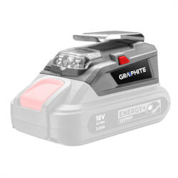 GRAPHITE Akkus Adapter-Led Lámpa Energy+ (58G025)