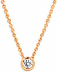 White & Black Bouton gyémánt nyaklánc - 3, 0mm - rosegold (AU14574)