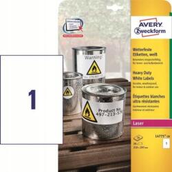 Avery-Zweckform Hd öntapadó címkék A4 Avery 210x297 20 db (L6006-25)