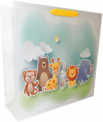 Paper Craft SET 10 pungi de cadou patrate, 24x24x10 cm, model ANIMALUTE