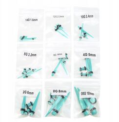  Expander Taper Kinyomó Piercing Dupla Szett 36 Db 1, 6-16MM