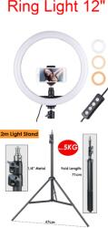  Lampa circulara LED 30 cm diametru, trepied 200 cm, rezistenta pana la 5 kg