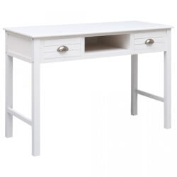 vidaXL Birou de scris, alb, 110 x 45 x 76 cm, lemn (284155) - izocor
