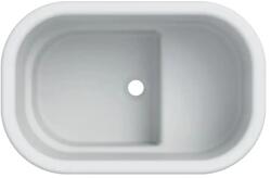 Geberit Cada ovala de baie copii, montare in placa, 71, 5 cm x 46, 5 cm, alb alpin, Varicor, antibacteriana, Geberit Bambini (407730016)