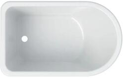 Geberit Cada asimetrica de baie copii, montare in placa, 75 cm x 40 cm, alb alpin, Varicor, antibacteriana, Geberit Bambini (406010016)