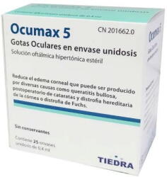 Tiedra OCUMAX 5 - solutie oftalmica pentru edem cornean (25 unidoze x 0, 4 ml) (OCUMAX5-0.4ML-25UD)