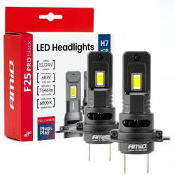 AMiO Lămpi Auto și Motocicletă H7 Canbus LED 6000K Alb Rece 12-24V 68W 2 Bucăți 04720 (04720)