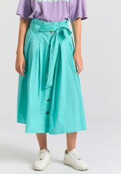 Funky Buddha Midi Fustă Car Green FBL011-101-14-CARIBBEAN-GREEN (FBL011-101-14-CARIBBEAN-GREEN)