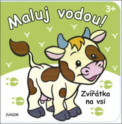 Junior Animăluțe la fermă - Pictează cu apă! Carte de colorat