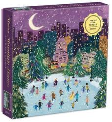 Galison Puzzle Patinaj sub lumina lunii 500 piese Puzzle
