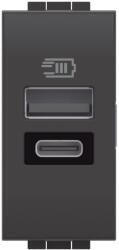 Legrand Incarcator 1 modul cu 2 usb tip A+C Bticino Living Light L4191AC (L4191AC)