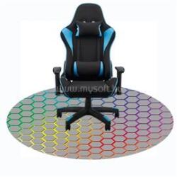 IRIS GAMER RAINBOW HEXAGON 120cm átmérőjű, 2mm vastag, hatszög mintás kerek padlóvédő székalátét (IRIS_MAT_RAINBOW_120_HEX) (IRIS_MAT_RAINBOW_120_HEX)