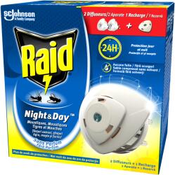 Raid Night & Day Комплект - Електрически изпарител с пълнител, 2 + 1 броя