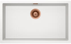 SCHOCK Schock Kaia N-100XL konyhai mosogatótálca 756 x 456 mm Cristadur Polaris, hófehér és látható elemek Copper, réz (SETKN100XLPOPVCOB)