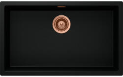 SCHOCK Schock Kaia N-100XL konyhai mosogatótálca 756 x 456 mm Cristadur Puro, intenzív fekete és látható elemek Copper, réz (SETKN100XLPUPVCOB)
