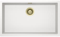 SCHOCK Schock Kaia N-100XL konyhai mosogatótálca 756 x 456 mm Cristadur Polaris, hófehér és látható elemek White Gold, világos arany (SETKN100XLPOPVWGO)