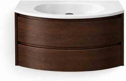 Kolpa San Set mobilier baie suspendat Kolpasan, Joy 80 cm, cu lavoar Cast Marble, dark oak (585830)
