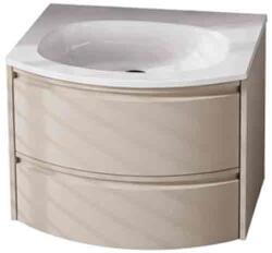 Kolpa San Set mobilier baie suspendat Kolpasan, Joy 60 cm, cu lavoar Cast Marble, light grey (585760)
