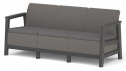 Keter Canapea gradina Keter Scandi Linea 3 locuri, gri montan grafit (KT270927)