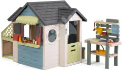 Smoby Căsuță restaurant cu blat de lucru Chef House Life Smoby cu bucătărie inclusă, extensibilă, cu filtru UV de la 24 luni (SM810307-T) Casuta pentru copii